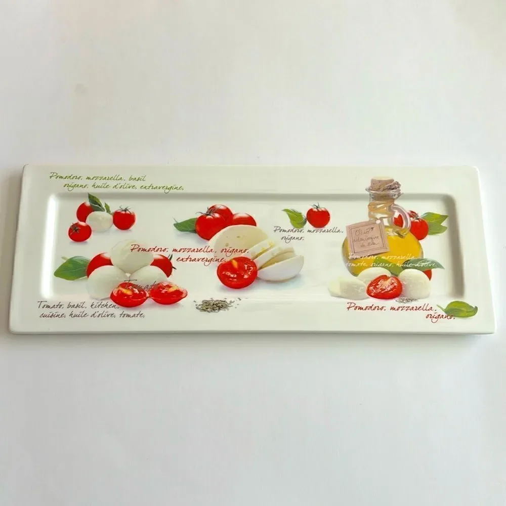 Mediterraneo Design Dora Papis Ceramic Rectangle Serving Platter